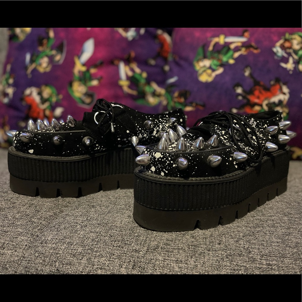 T.U.K. Lug Sole Spiked Creepers Size 8